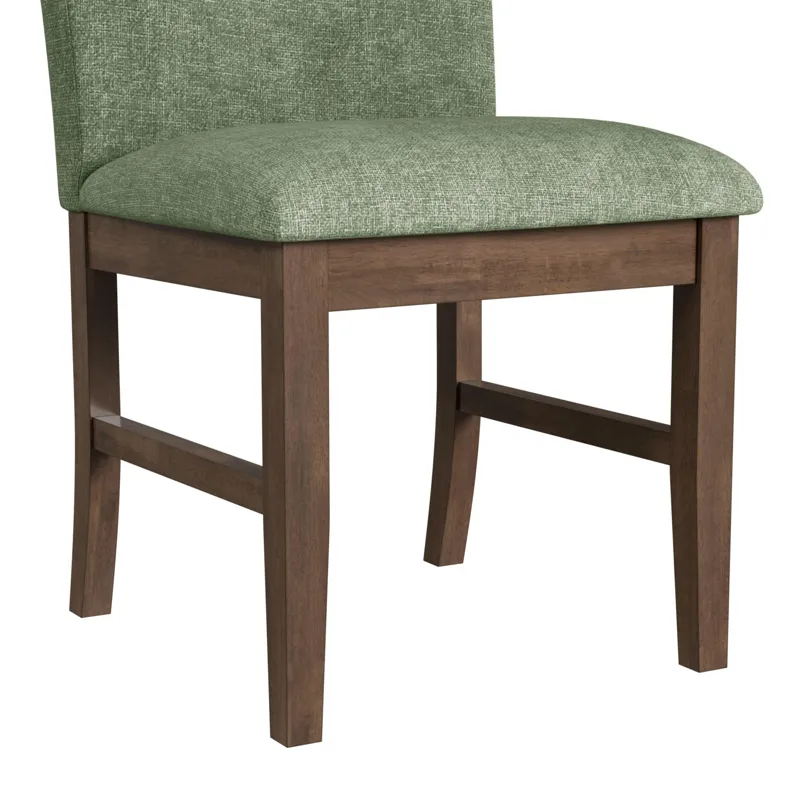 Santa Barbara Dining Side Chair with Avocado Fabric in Walnut (2 Per Carton)