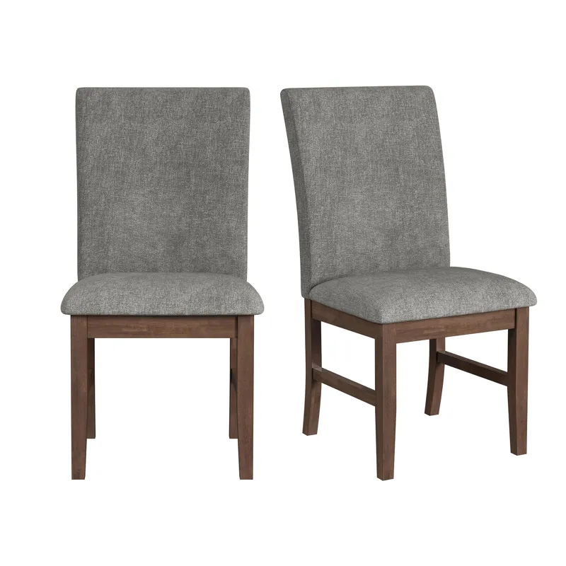 Santa Barbara Dining Side Chair with Dark Grey Fabric in Walnut (2 Per Carton)