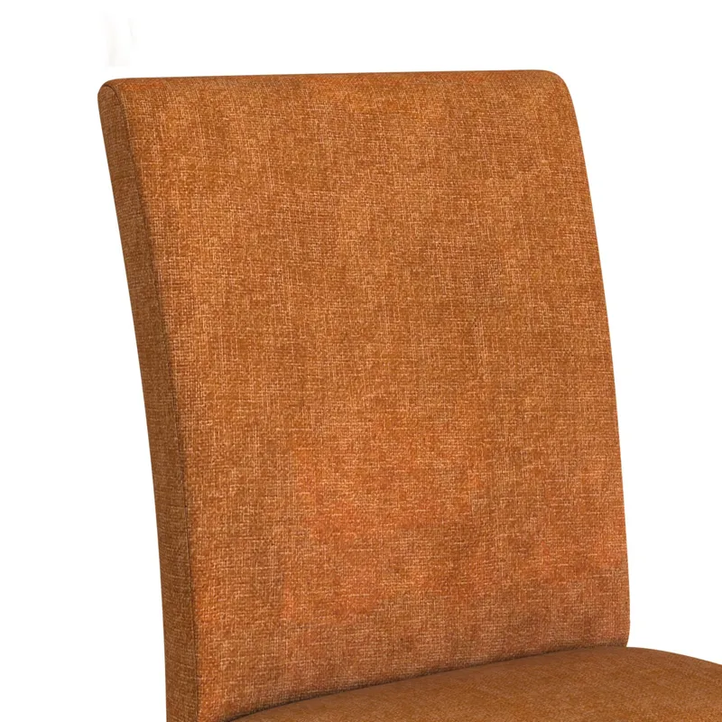 Santa Barbara Dining Side Chair with Orange Fabric in Walnut (2 Per Carton)