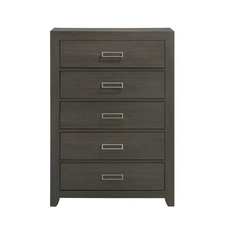 Sasha 5-Drawer Chest in Grey