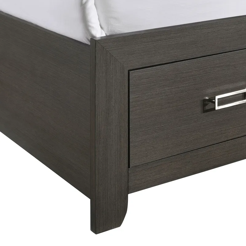 Sasha King Music Bed W/Led Light in Grey