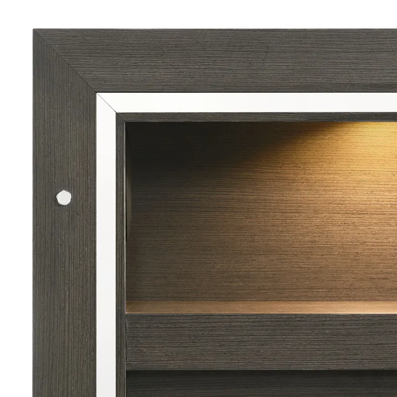 Sasha King Music Bed W/Led Light in Grey