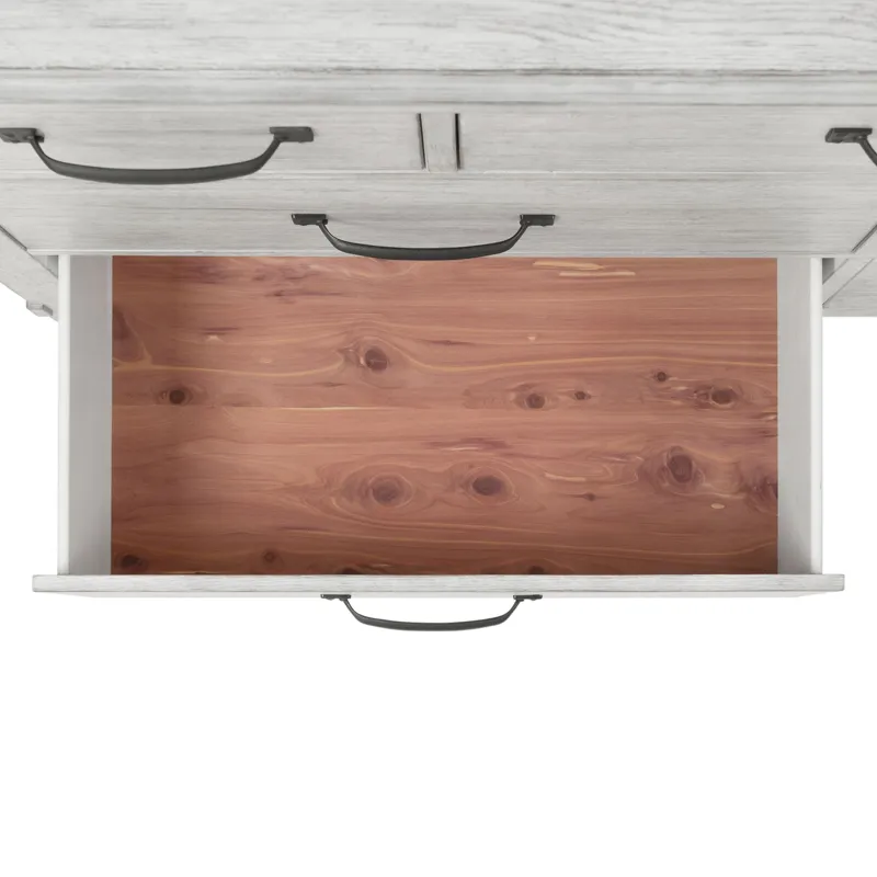 Scott Dresser & Mirror Set White Finish