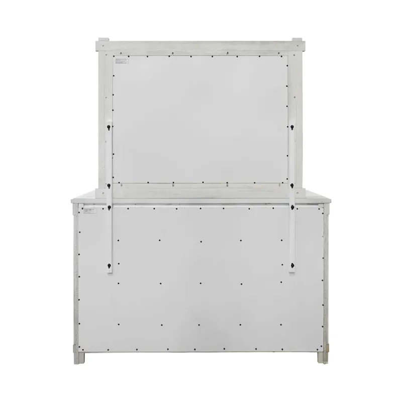 Scott Dresser & Mirror Set White Finish