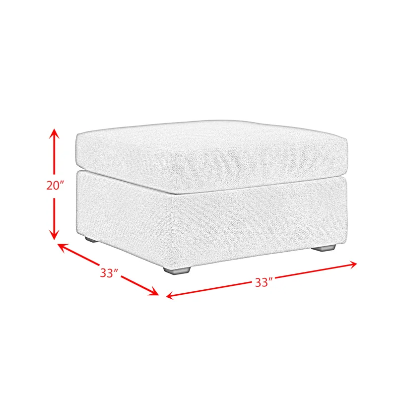 Select Modular Ottoman in United Light Grey