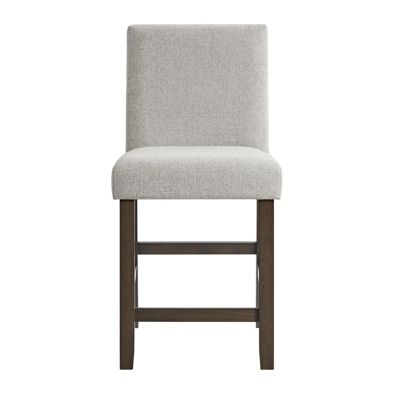 Seneca Counter Side Chair with Grey Fabric in Brown (2 Per Carton)