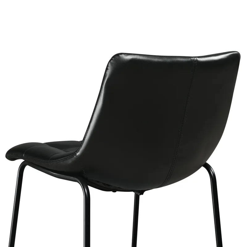 Seth 25\" Distressed Black Counter Stool (2 Per Carton)