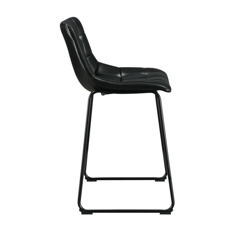 Seth 25\" Distressed Black Counter Stool (2 Per Carton)