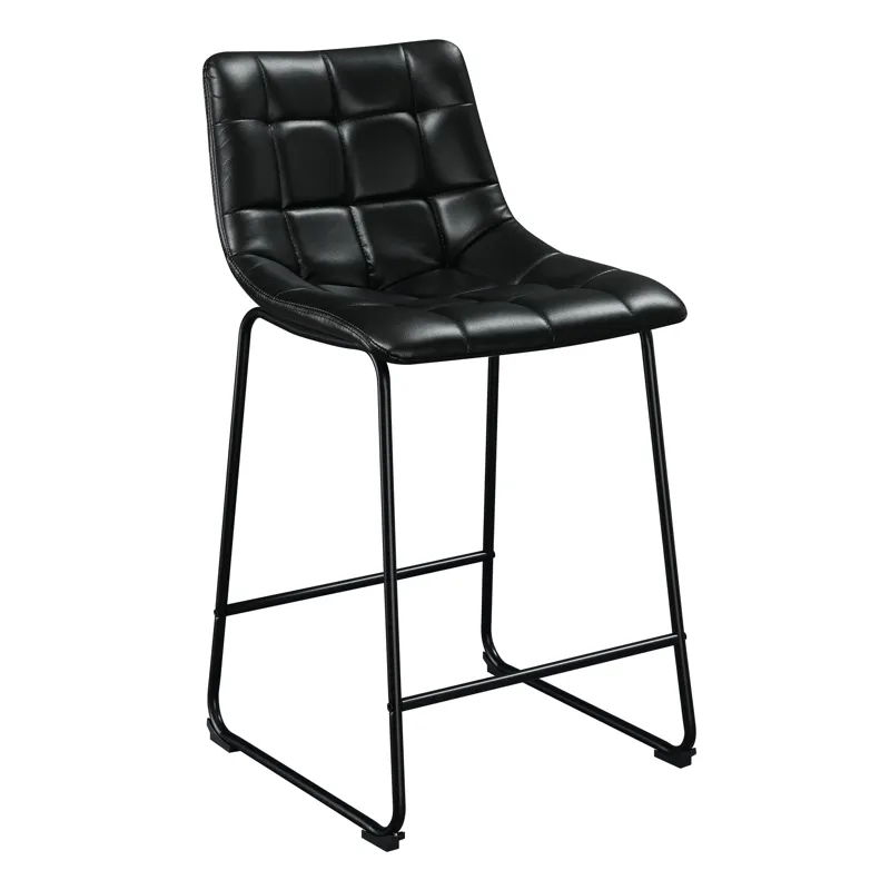 Seth 25\" Distressed Black Counter Stool (2 Per Carton)