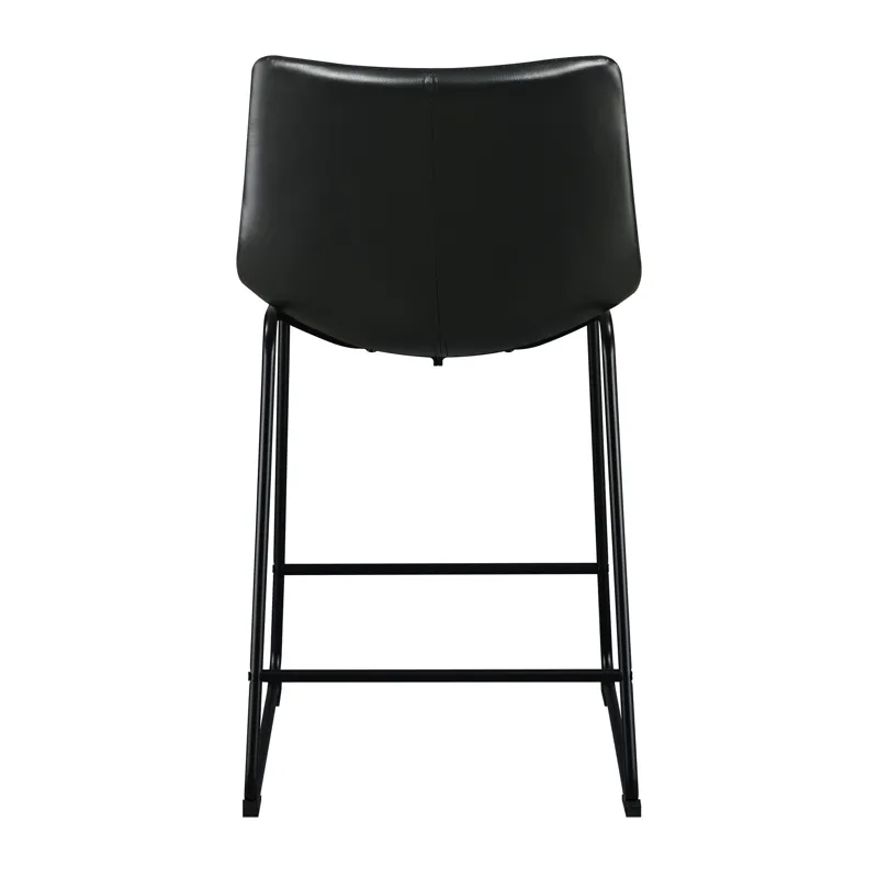 Seth 25\" Distressed Black Counter Stool (2 Per Carton)
