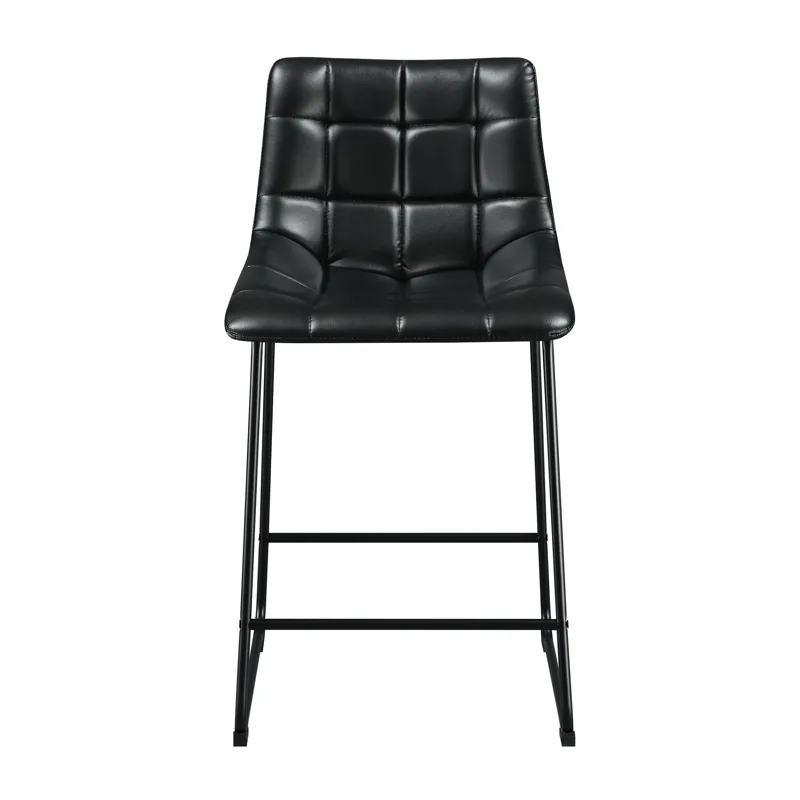 Seth 25\" Distressed Black Counter Stool (2 Per Carton)