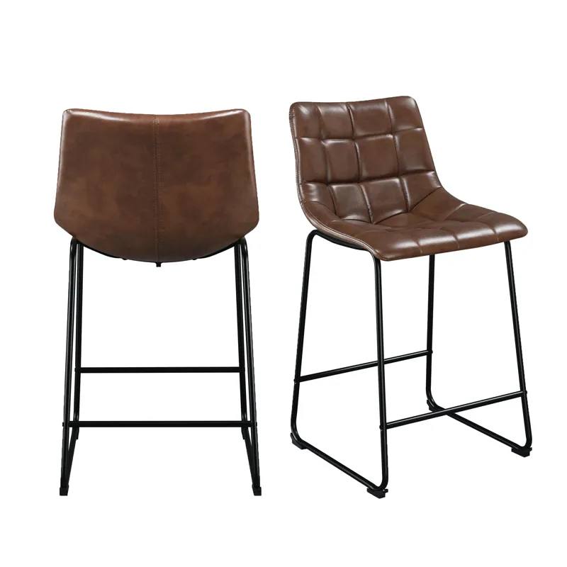 Seth 25\" Distressed Cappuccino Counter Stool (2 Per Carton)