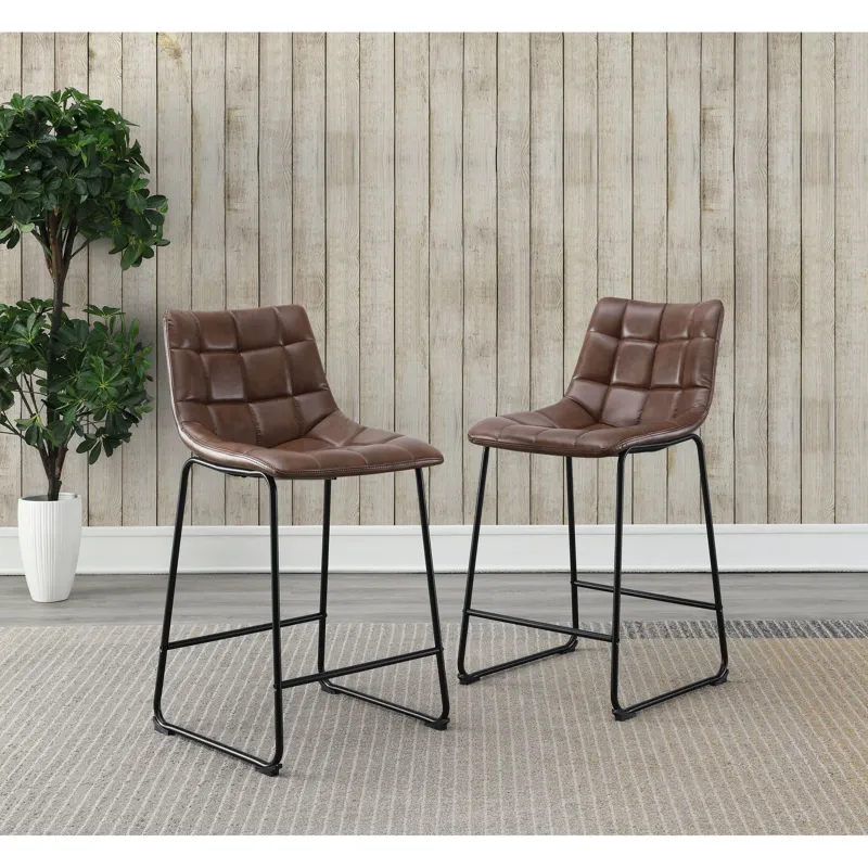 Seth 25\" Distressed Cappuccino Counter Stool (2 Per Carton)