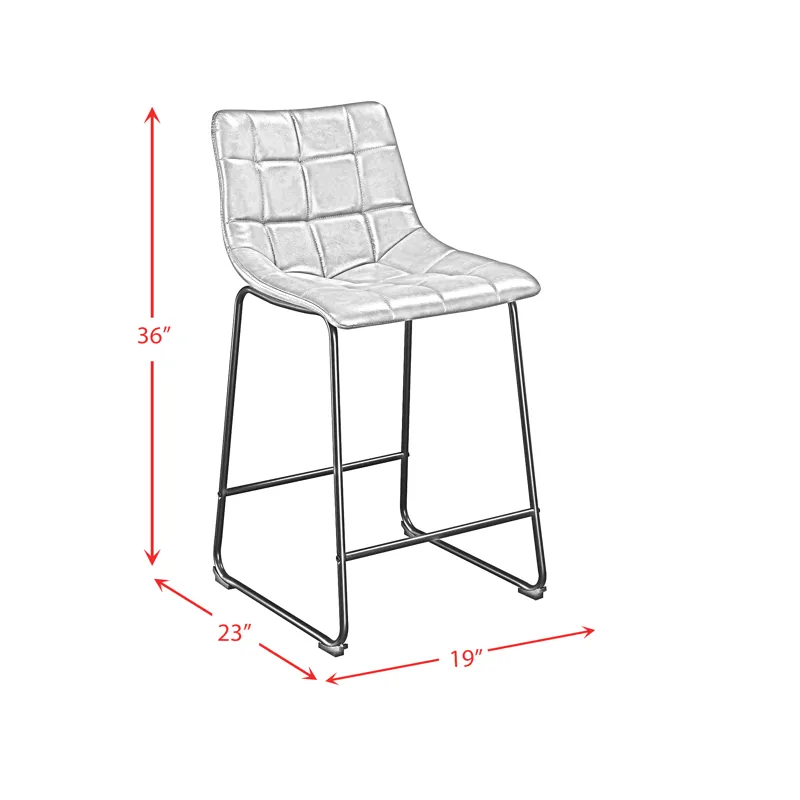Seth 25\" Distressed Cappuccino Counter Stool (2 Per Carton)
