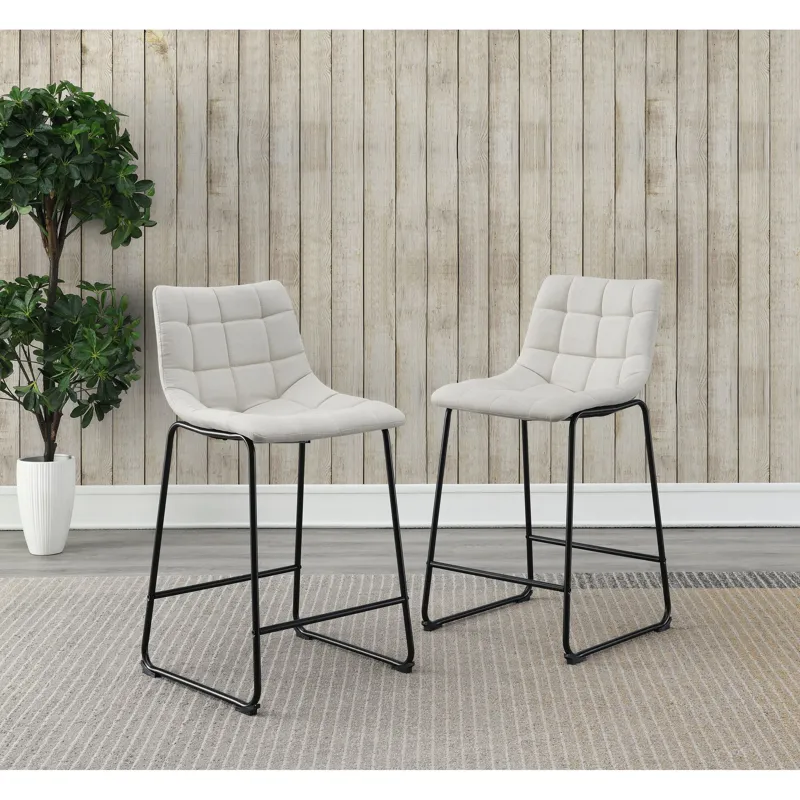 Seth 25\" Linen White Counter Stool (2 Per Carton)