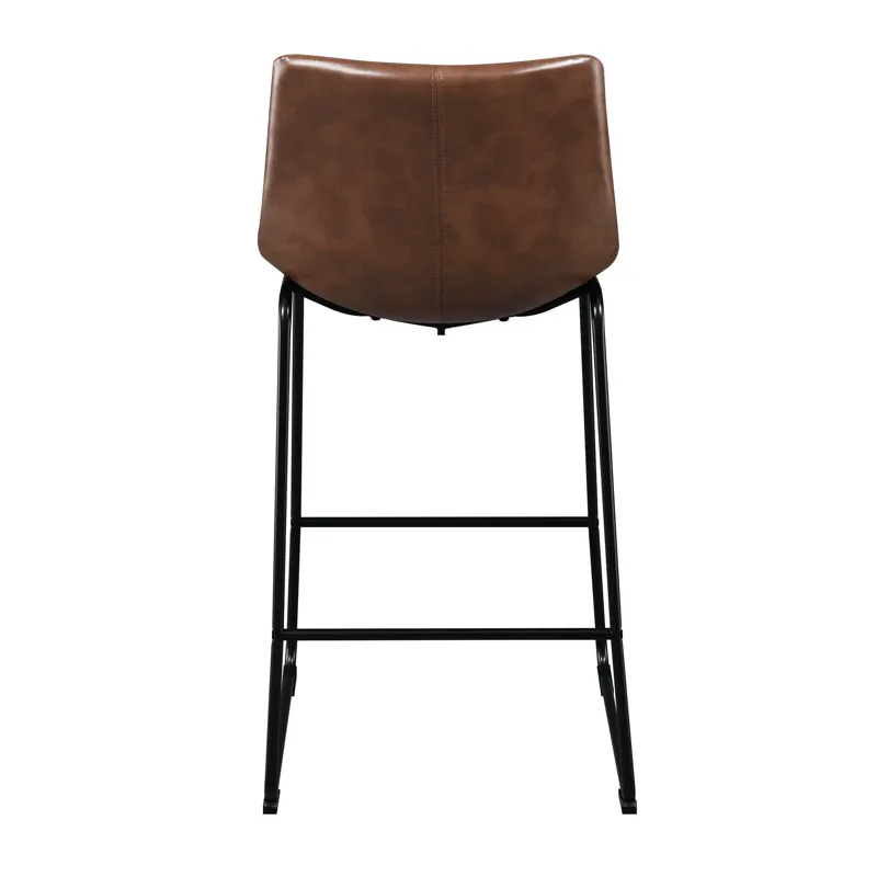 Seth ( QSD6099-5B) 30\" Distressed Cappuccino Bar Stool (2 Per Carton)