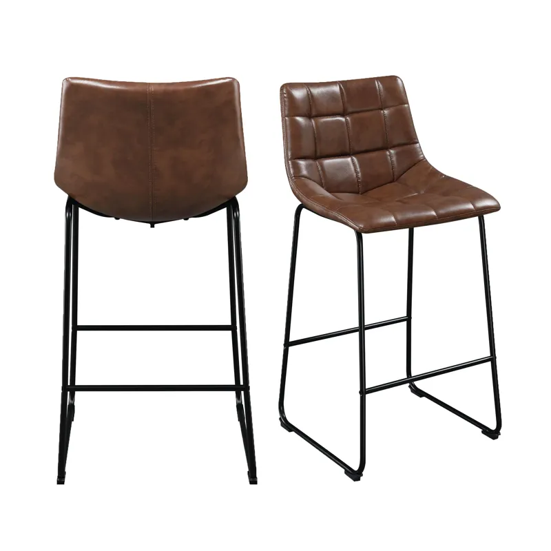 Seth ( QSD6099-5B) 30\" Distressed Cappuccino Bar Stool (2 Per Carton)