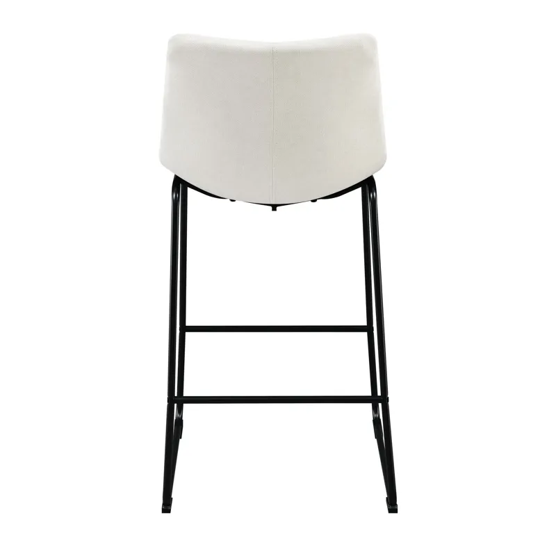 Seth ( QSD6099-5B) 30\" Linen White Bar Stool (2 Per Carton)