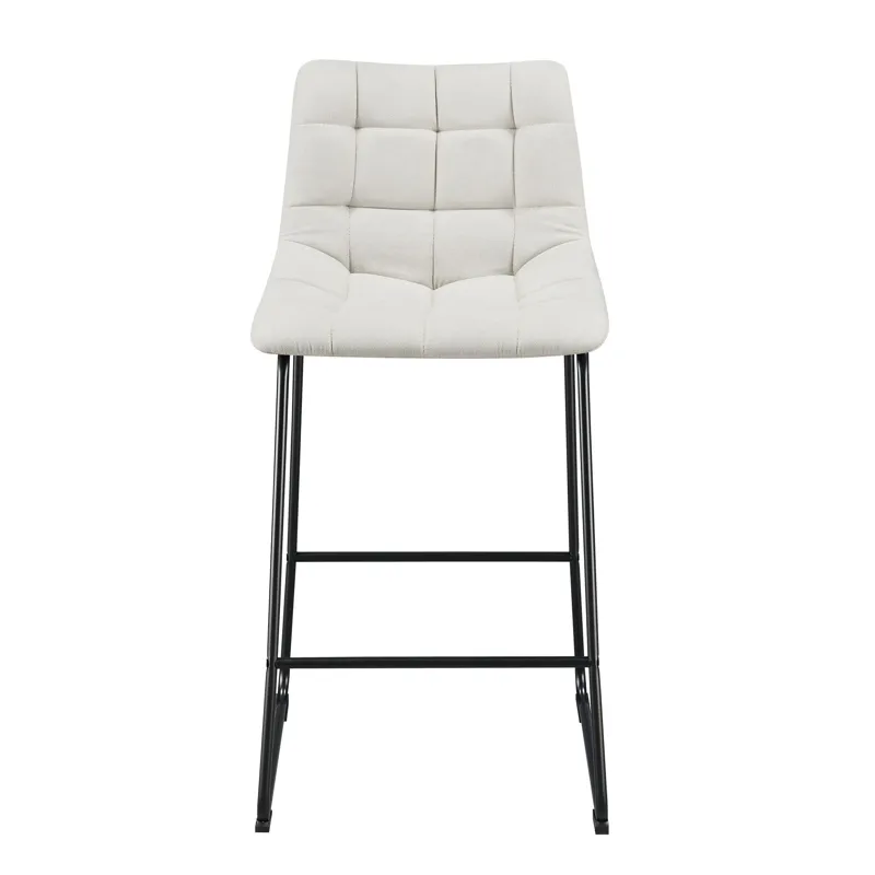 Seth ( QSD6099-5B) 30\" Linen White Bar Stool (2 Per Carton)