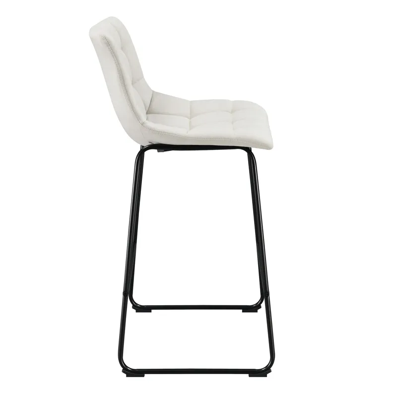 Seth ( QSD6099-5B) 30\" Linen White Bar Stool (2 Per Carton)