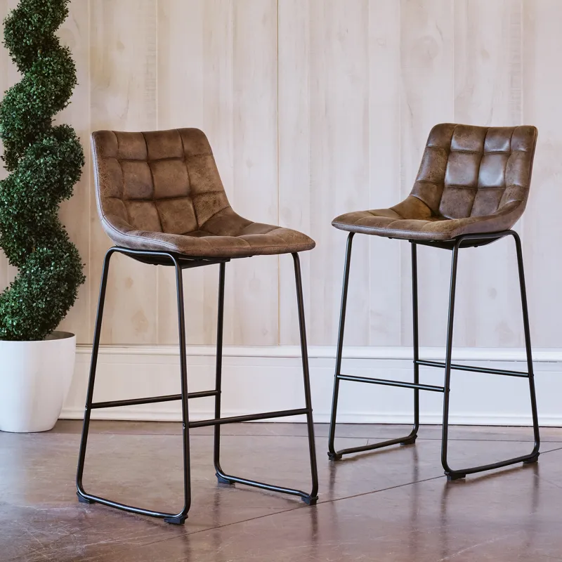 Seth ( QSD6099-5B) 30\" Brown Bar Stool (2 Per Carton)