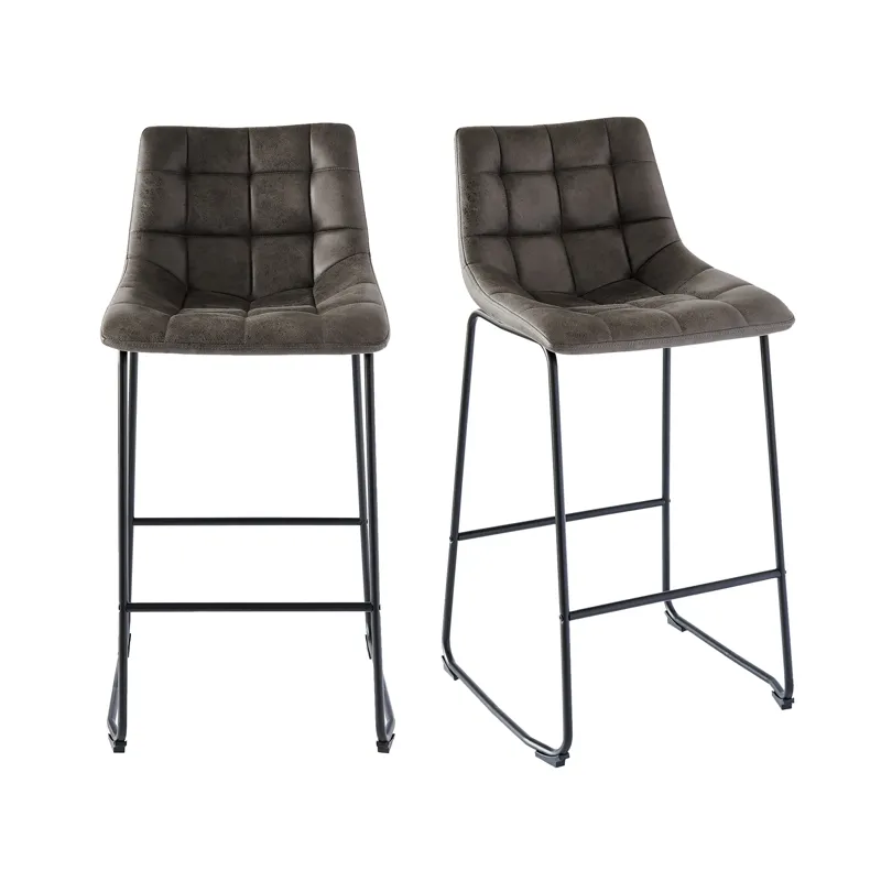 Seth ( QSD6099-5B) 30\" Grey Bar Stool (2 Per Carton)