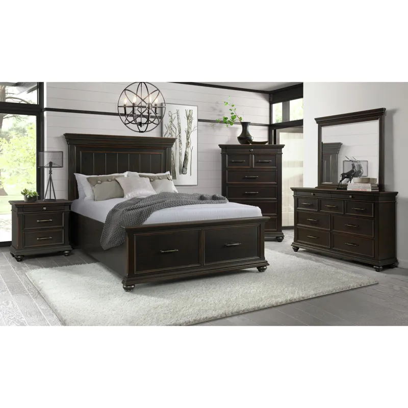 Slater Dresser & Mirror Set Black