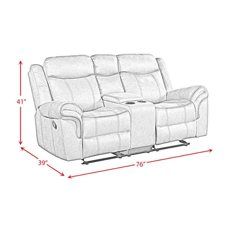 Sorrento Motion Loveseat with Console in T101 Brown