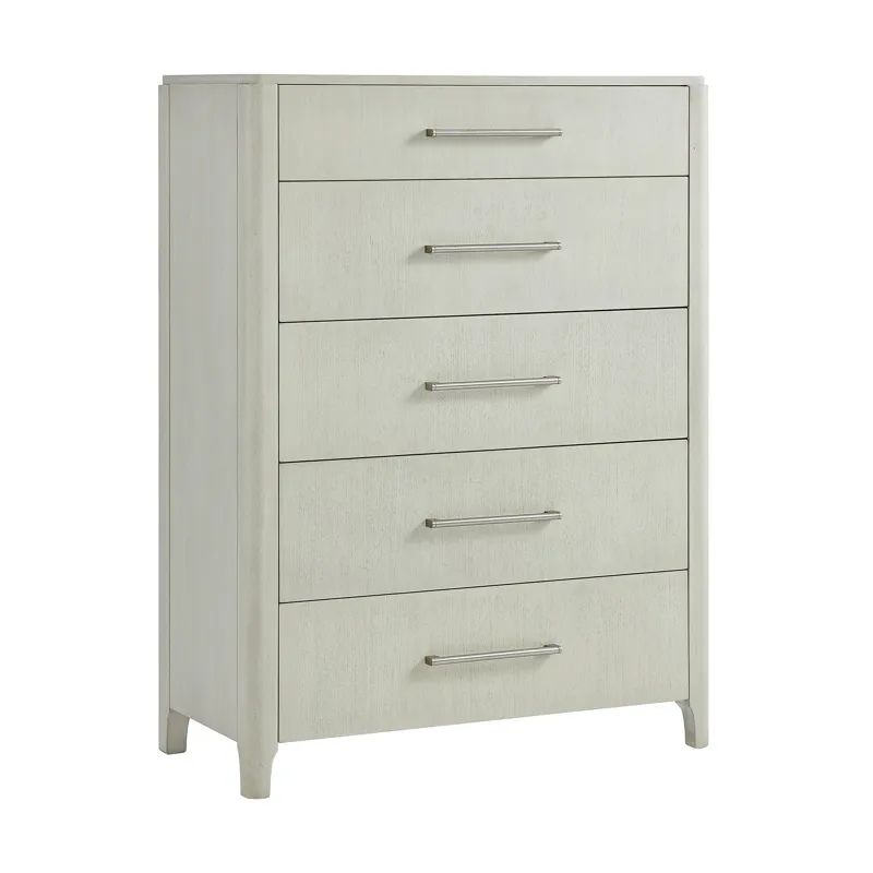 South Beach 5-Drawer Chest in Almond White