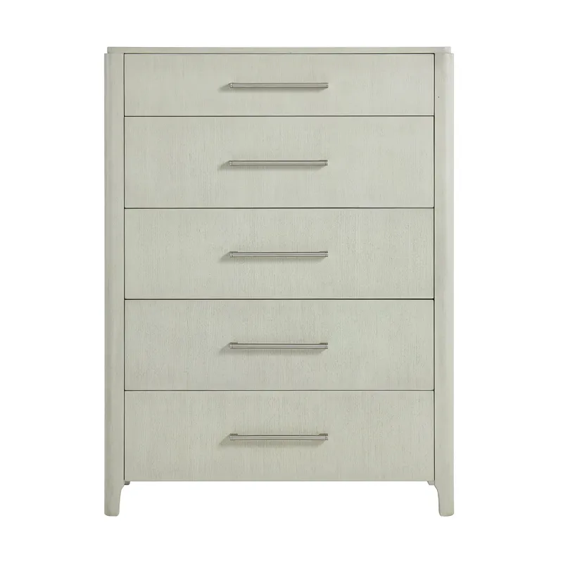 South Beach 5-Drawer Chest in Almond White