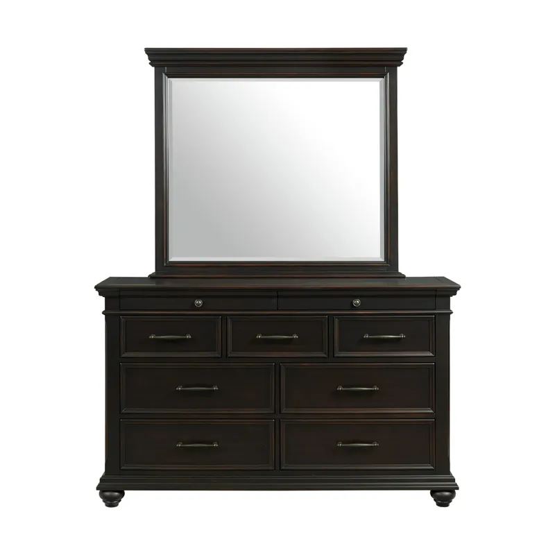 Slater Dresser & Mirror Set Black