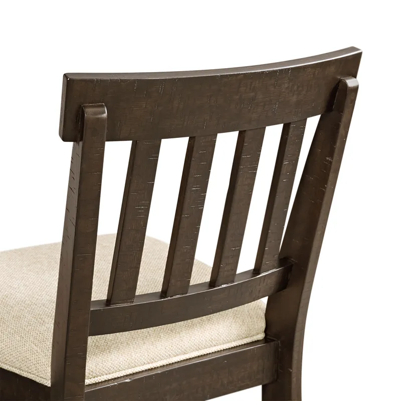 Stone 30\" Bar Slat Back Stool w/Fabric Seat Charcoal (2 Per Carton)