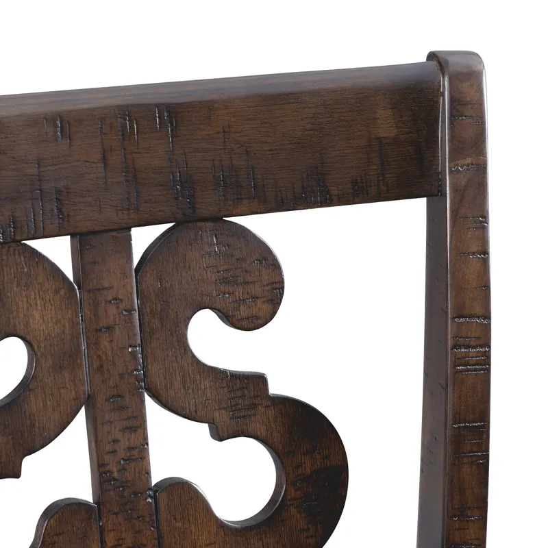 Stone 30\" Bar Scroll Back Stool w/ Wood Seat Charcoal (2 Per Carton)