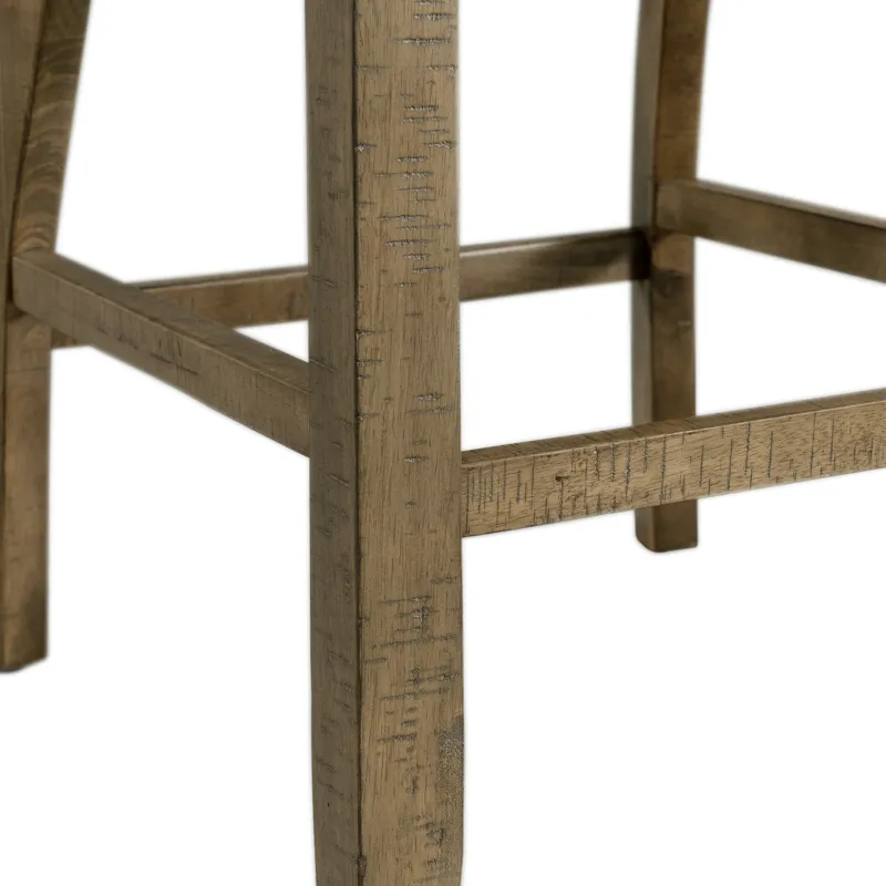 Stone Counter Wooden Slat Back Counter Side Chair Grey (2 Per Pack)