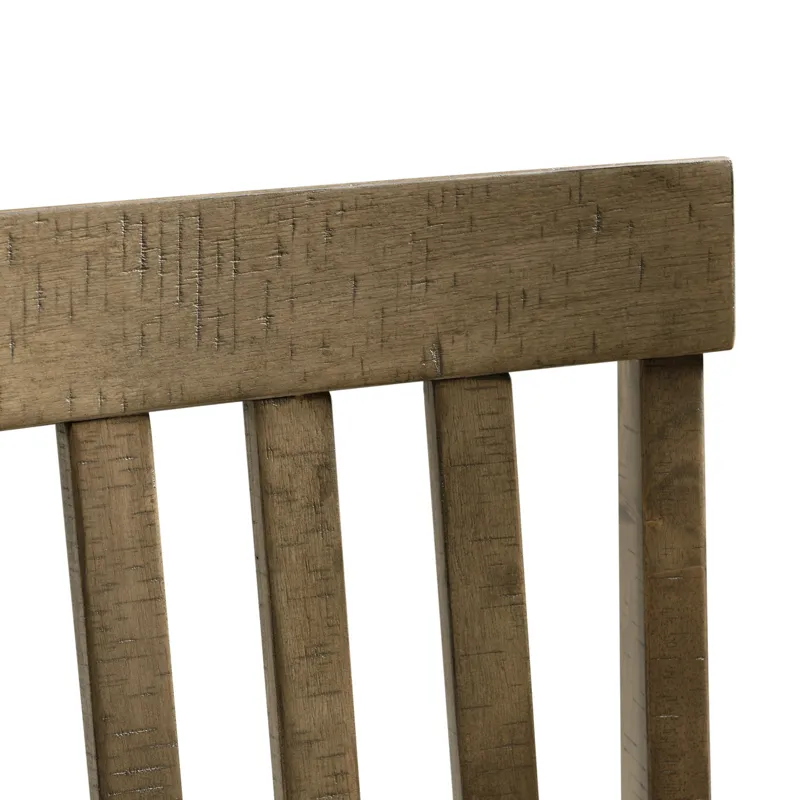 Stone Counter Wooden Slat Back Counter Side Chair Grey (2 Per Pack)