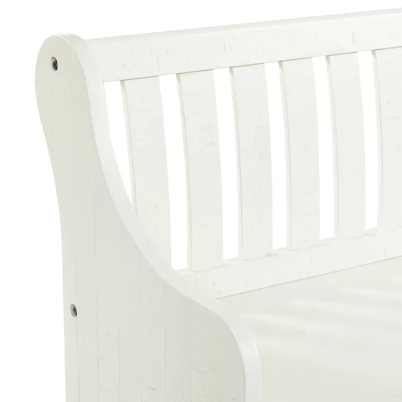 Stone Pew Bench in White