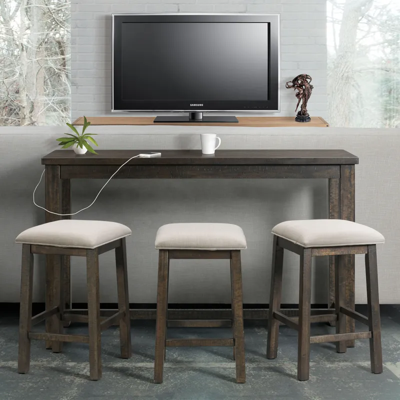 Stone Occasional Bar Table Single Pack (Table + Three Stools)