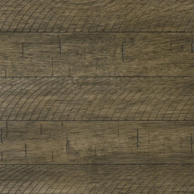 Stone Occasional Round Side Table With Pu Base Gray Finish