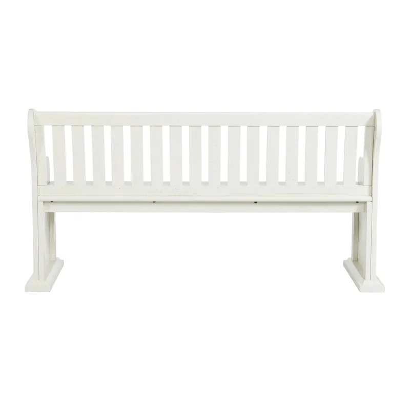 Stone Pew Bench in White