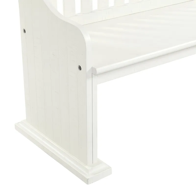 Stone Pew Bench in White