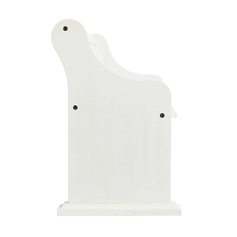 Stone Pew Bench in White