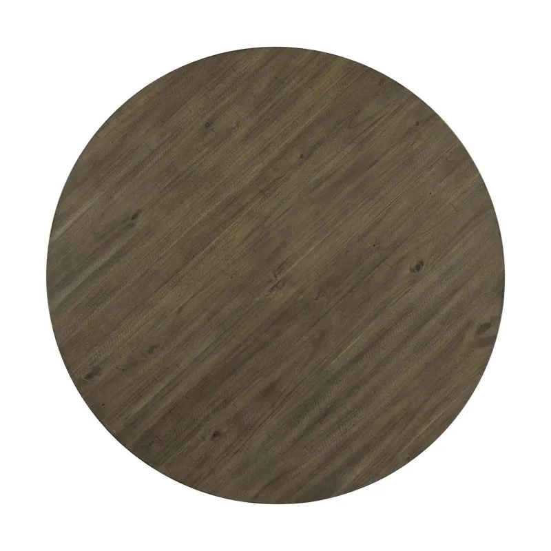 Stone Round Dining Table W/PU Base Gray Finish