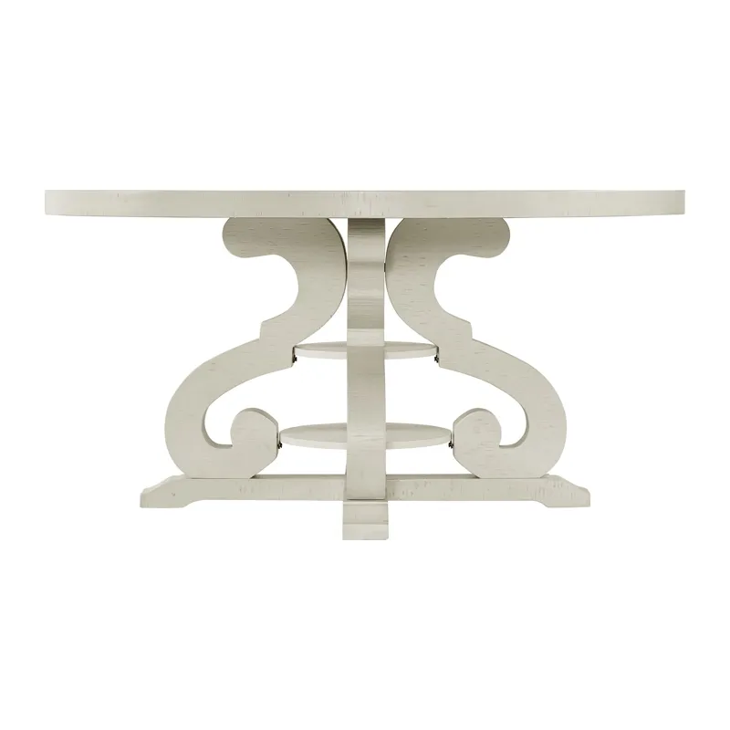 Stone Round Dining Table W/PU Base in White