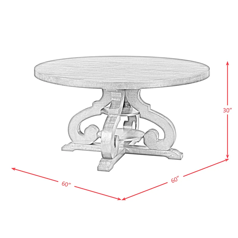 Stone Round Dining Table W/PU Base in White
