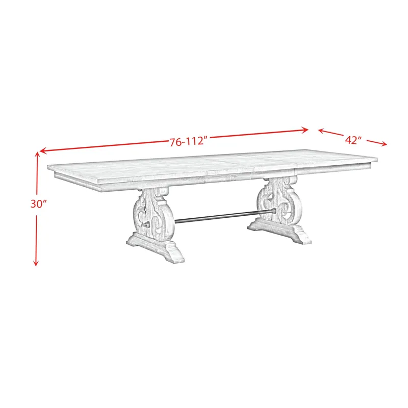 Stone Dining Table in White