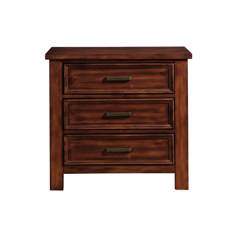 Sullivan 3-Drawer Nightstand in Rich Cherry