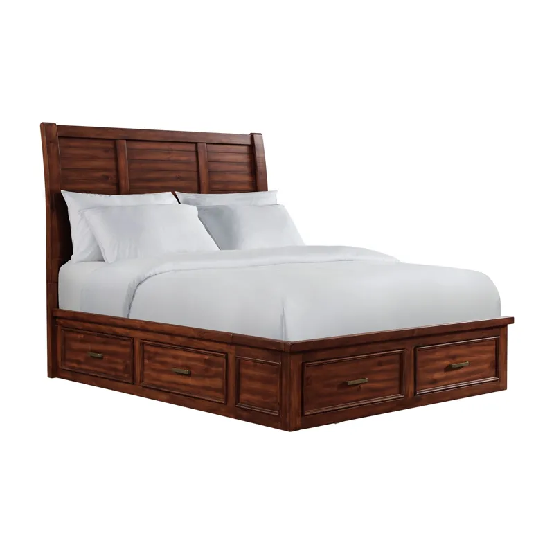 Sullivan Queen Storage Bed in Rich Cherry