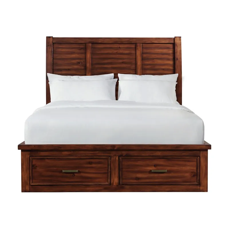 Sullivan Queen Storage Bed in Rich Cherry
