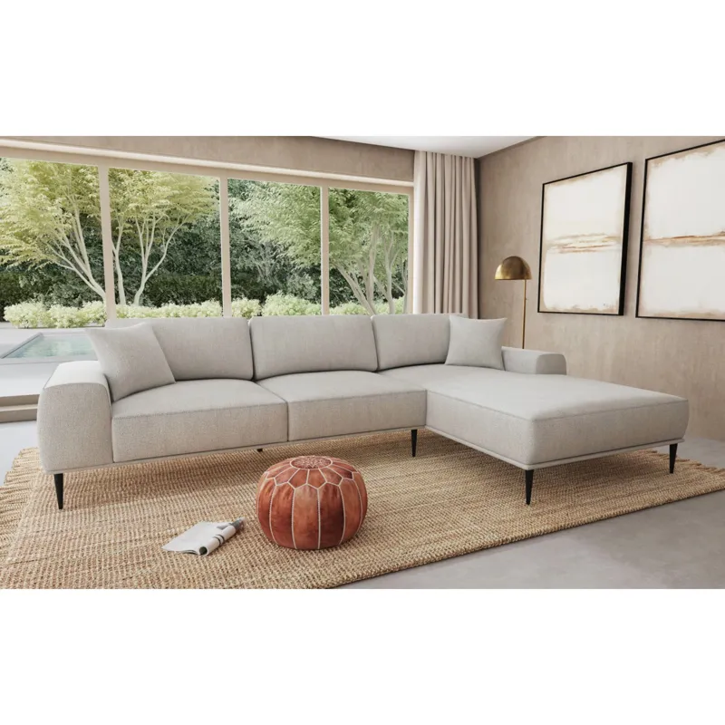 Sydney Chofa in Tides Cream with 2 Pillows