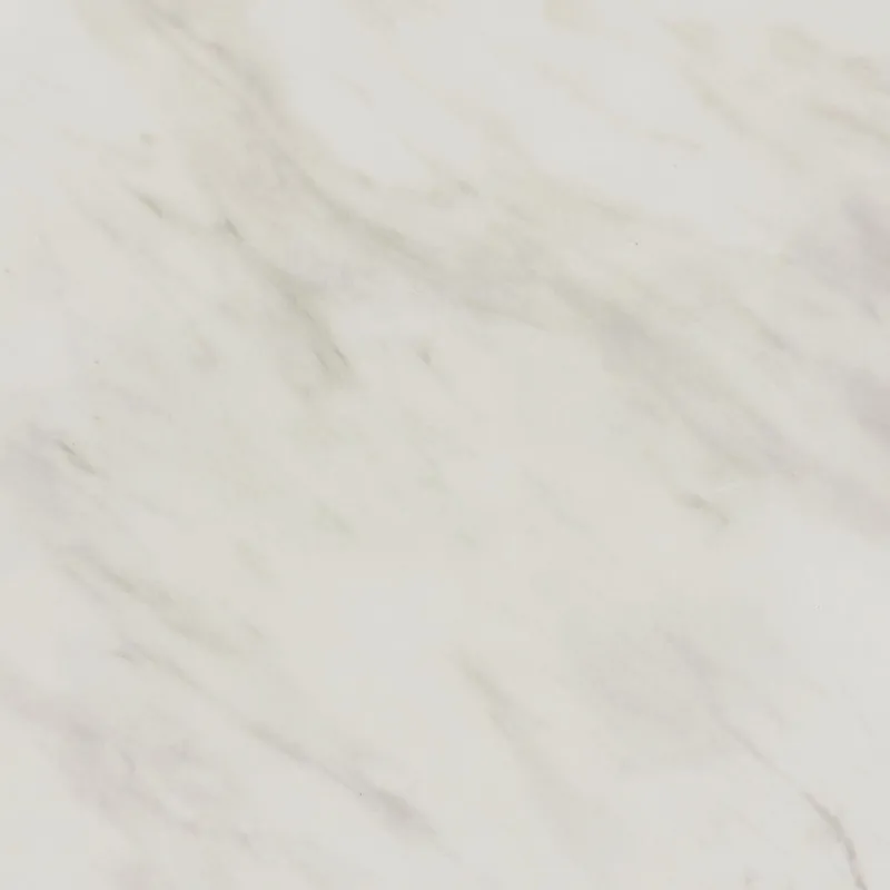 Sylvie Round Dining Table with White Faux Marble Top in Black with Grain